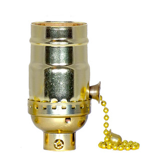On-Off Pull Chain Socket in Brite Gilt (230|802186)