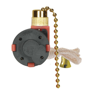 4 Speed Ceiling Fan Switch in Brass Plated (230|801994)