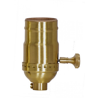 On-Off Turn Knob Socket in Satin Brass (230|801772)