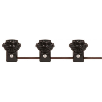 3-Light Phenolic Threaded Candelabra Harness Set in Black (230|801474)