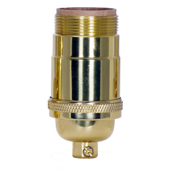 3 Way (2 Circuit) Turn Knob Socket in Polished Brass (230|801050)