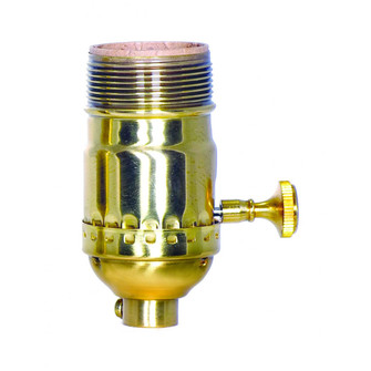 On-Off Turn Knob Socket With Removable Knob in Polished Brass (230|801040) On-Off Turn Knob Socket With Removable Knob in Polished Brass (230|801040)