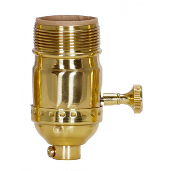 3 Way (2 Circuit) Turn Knob Socket With Removable Knob in Polished Brass (230|801034)
