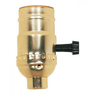 3-Way (2 Circuit) Turn Knob Socket With Removable Knob in Brite Gilt (230|801004)
