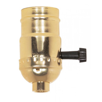 3-Way (2 Circuit) Turn Knob Socket With Removable Knob in Brite Gilt (230|801002)