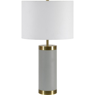 Kameron One Light Table Lamp in Plated Antique Brushed Brass,Natural Light Grey (443|LPT1174)