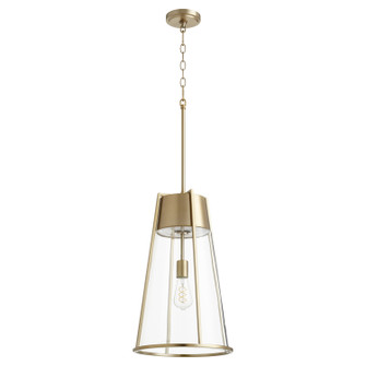 Pylon Pendants One Light Pendant in Aged Brass w/ Clear (19|82880)