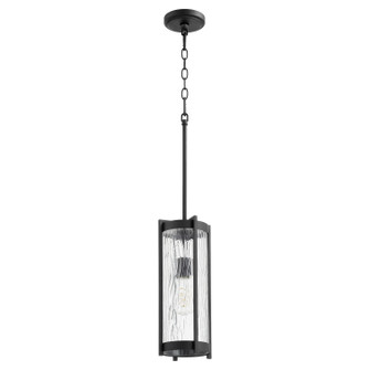 Chisseled Pendants One Light Pendant in Textured Black w/ Clear Chisseled Glass (19|80969)