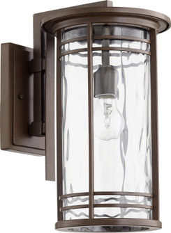 Larson One Light Outdoor Lantern in Oiled Bronze w/ Clear Hammered Glass (19|79169186)