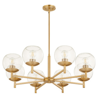 Lyon Eight Light Chandelier in Aged Brass (19|678880)