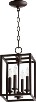 Cuboid Entries Four Light Entry Pendant in Oiled Bronze (19|67314186)