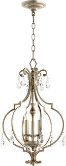 Ansley Three Light Entry Pendant in Aged Silver Leaf (19|6714360)