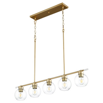 Volán Five Light Pendant in Aged Brass (19|6617580)