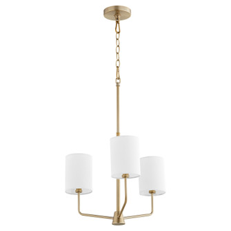 Harmony Three Light Chandelier in Aged Brass (19|657380)