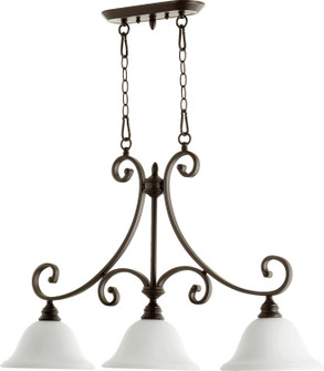 Bryant Three Light Island Pendant in Oiled Bronze w/ Satin Opal (19|65543186)