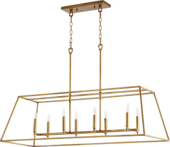 Gabriel Eight Light Pendant in Gold Leaf (19|654874)