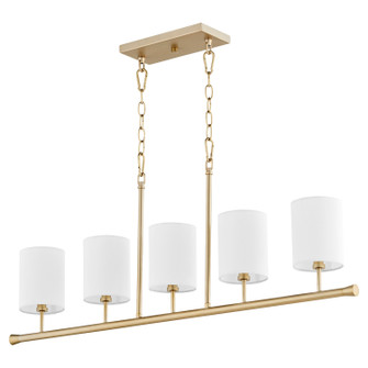 Harmony Five Light Chandelier in Aged Brass (19|647580)