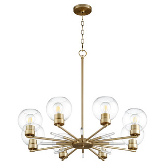 Volán Eight Light Chandelier in Aged Brass (19|6317880)