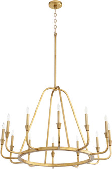 Marquee 12 Light Chandelier in Gold Leaf (19|63141274)