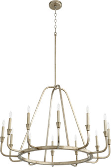 Marquee 12 Light Chandelier in Aged Silver Leaf (19|63141260)
