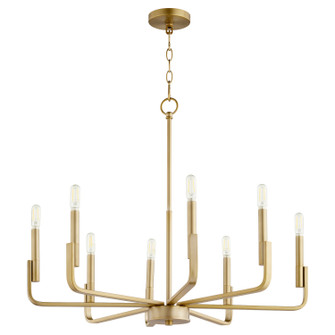 Tempo Eight Light Chandelier in Aged Brass (19|6210880)