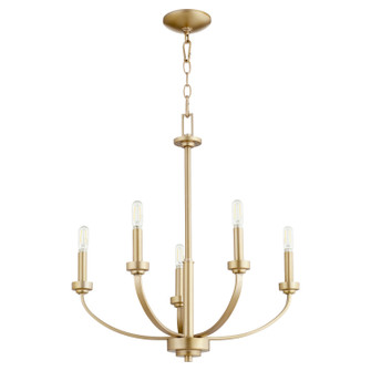 Reyes Five Light Chandelier in Aged Brass (19|6160580)