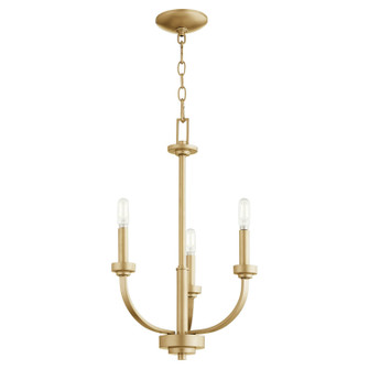 Reyes Three Light Chandelier in Aged Brass (19|6160380)