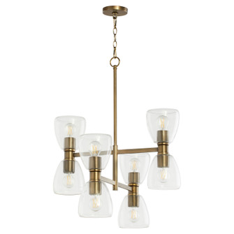Relo Eight Light Chandelier in Dark Brass (19|615881)
