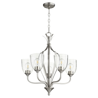 Jardin Five Light Chandelier in Satin Nickel w/ Clear/Seeded (19|61275265)