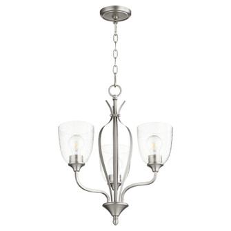 Jardin Three Light Chandelier in Satin Nickel|Clear Seeded (19|61273265)