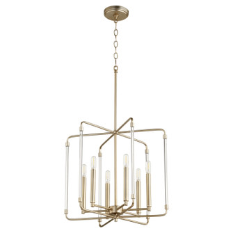 Optic Six Light Pendant in Aged Brass (19|6114680)