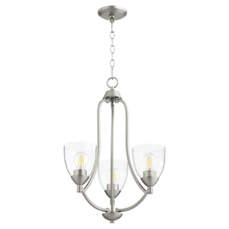 Barkley Three Light Chandelier in Satin Nickel w/ Clear/Seeded (19|60693265)