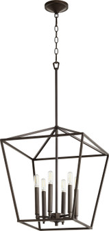Gabriel Six Light Entry Pendant in Oiled Bronze (19|604686)