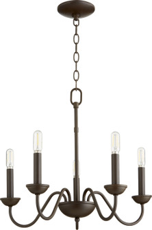 6040 Chandeliers Five Light Chandelier in Oiled Bronze (19|6040586)