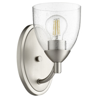 Barkley One Light Wall Mount in Satin Nickel w/ Clear/Seeded (19|55691265)