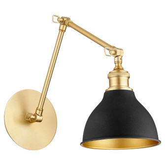 5392 Wall Mounts One Light Wall Mount in Aged Brass w/ Textured Black (19|53926980)