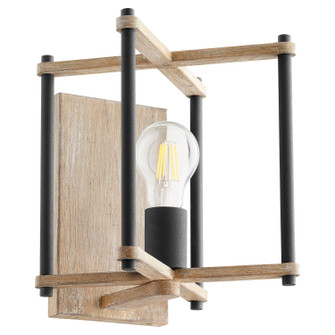 Silva One Light Wall Mount in Textured Black w/ Weathered Oak Finish (19|5134169)