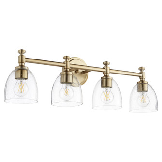 Rossington Four Light Vanity in Aged Brass w/ Clear/Seeded (19|51224280)