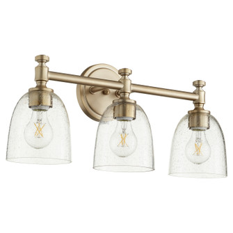 Rossington Three Light Vanity in Aged Brass w/ Clear/Seeded (19|51223280)