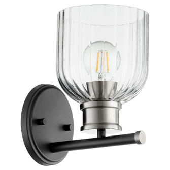 Monarch One Light Wall Mount in Textured Black w/ Satin Nickel (19|51016965)