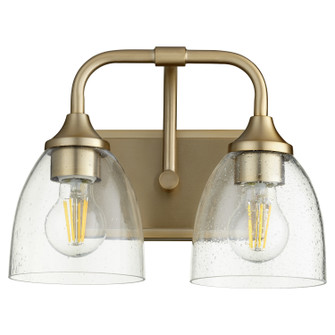 Enclave Two Light Vanity in Aged Brass|Clear Seeded (19|50592280)