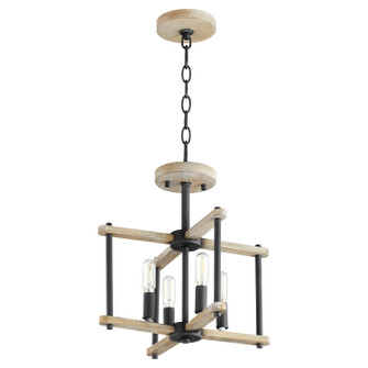 Silva Four Light Dual Mount in Textured Black w/ Weathered Oak Finish (19|31341469)