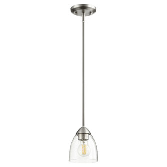 Barkley One Light Pendant in Satin Nickel|Clear Seeded (19|3069265)