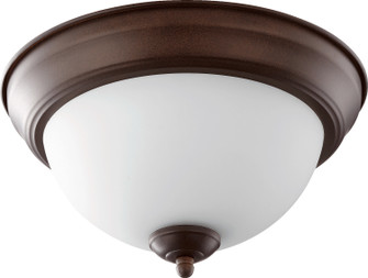 3063 Ceiling Mounts Two Light Ceiling Mount in Oiled Bronze w/ Satin Opal (19|30631186)