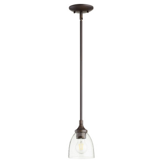 Enclave One Light Pendant in Oiled Bronze w/ Clear/Seeded (19|3059286)