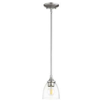 Enclave One Light Pendant in Satin Nickel|Clear Seeded (19|3059265)