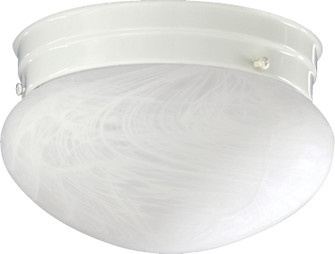 3021 Faux Alabaster Mushrooms Two Light Ceiling Mount in White (19|302186)