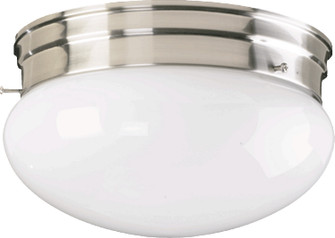 3015 Plain Mushrooms Two Light Ceiling Mount in Satin Nickel (19|3015865)