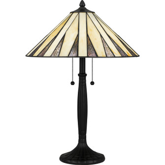 Tiffany Two Light Table Lamp in Matte Black (10|TF5617MBK)
