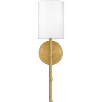 Quoizel Wood One Light Wall Sconce in Aged Brass (10|QW16126AB)